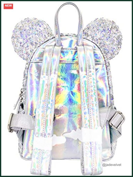 Disney Minnie Mouse Sequin Faux Leather Mini Backpack 9x10.5x4.5 main image 4